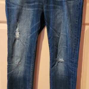Vigoss Blue Skinny Jeans with Distressed Details